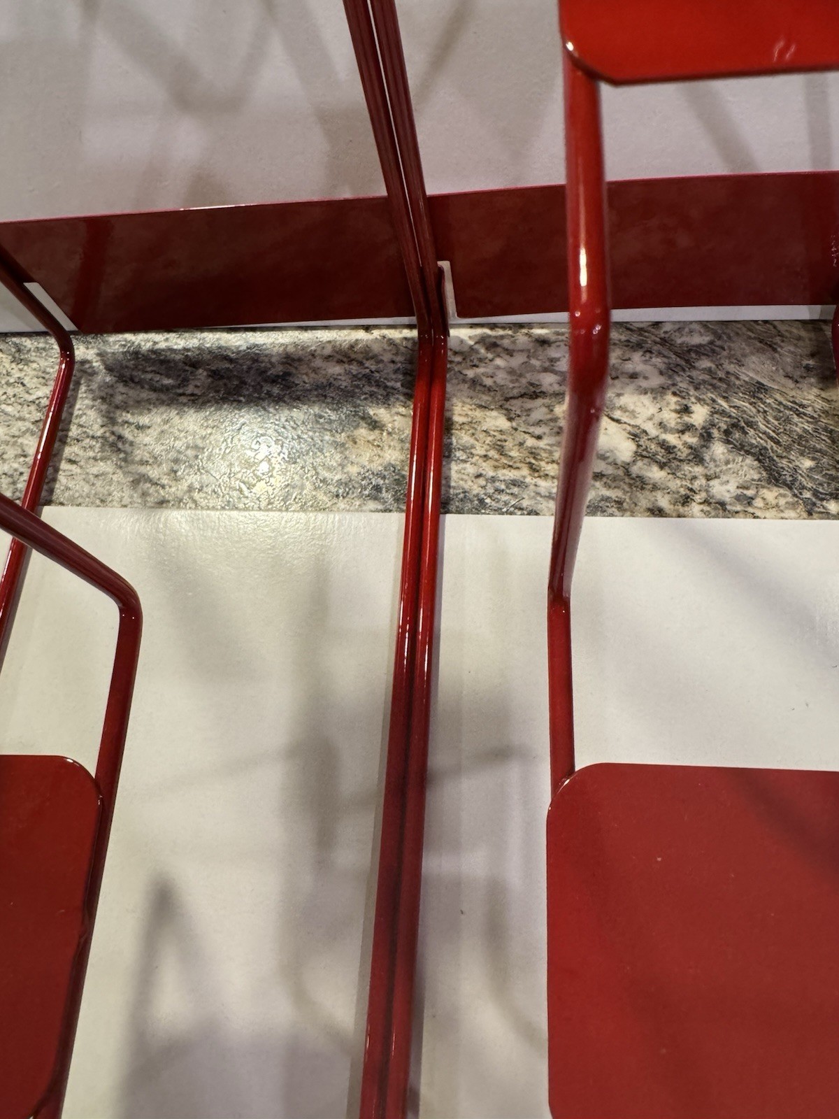 2 Slim Jim Metal Countertop Display Racks 3-Slot Red Snack Holders