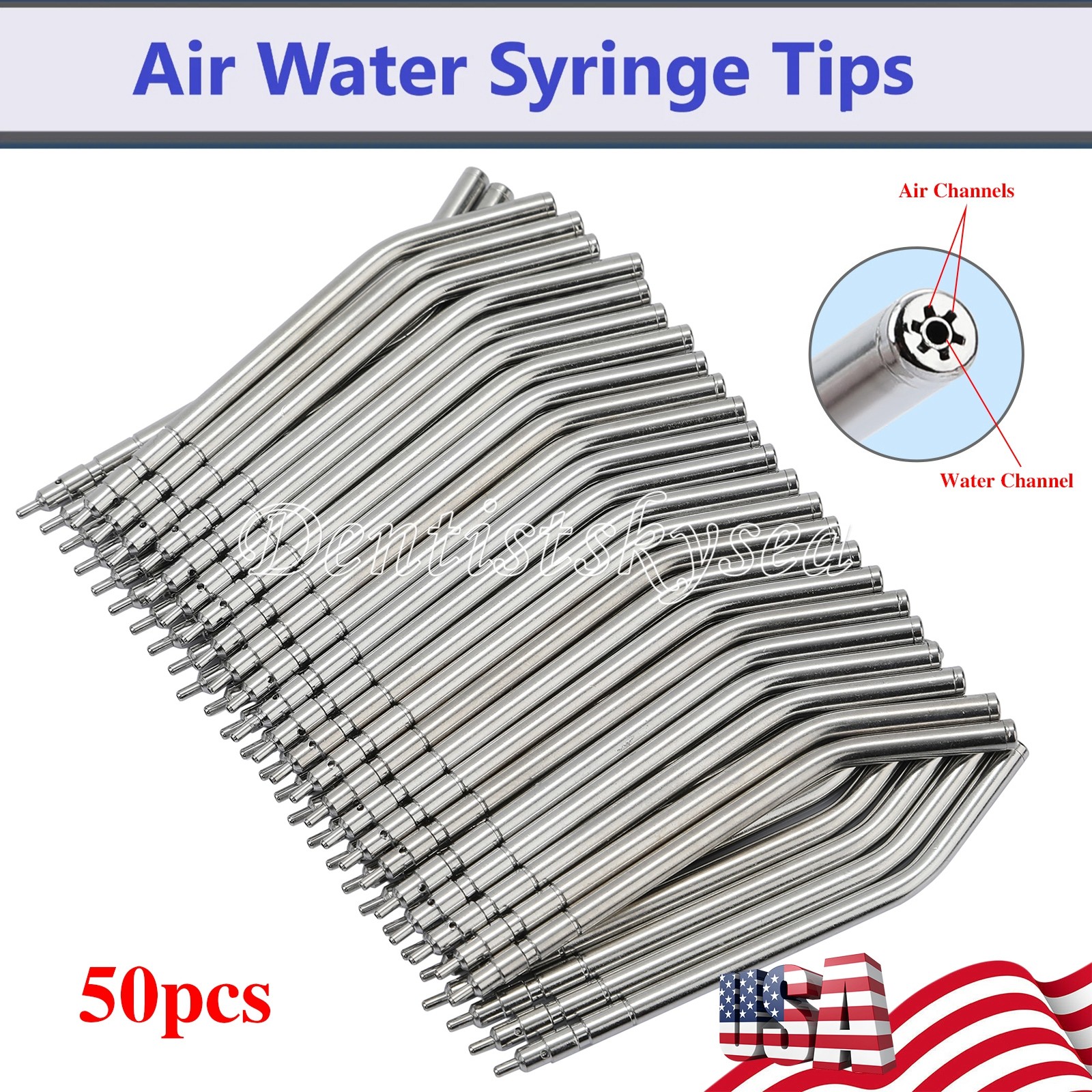 250 Air Water Spray Dental 3 Way Syringe Tips For 3 Way Tube Nozzles Tips /Tube