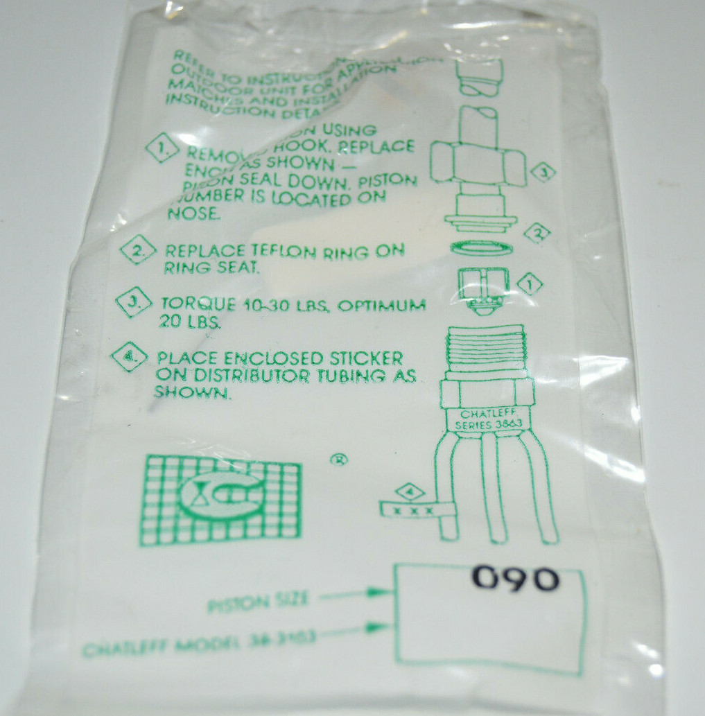 Armstrong Lennox Danfoss HVAC Piston Orifice Kit .090 Orfice Chatleff 38-3103090