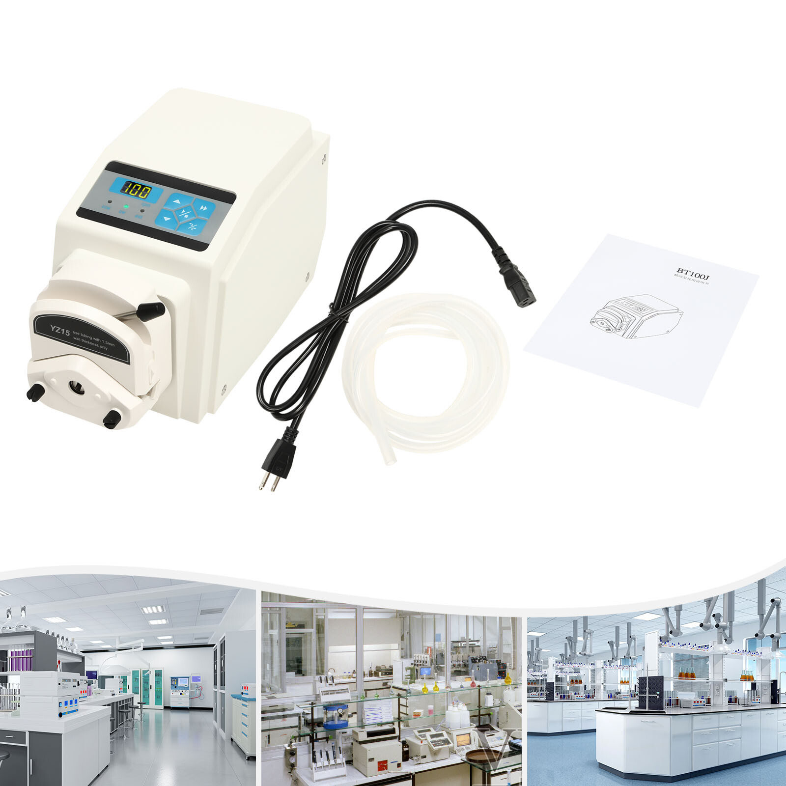 0.07~380 mL/min Flow Rate Variable Speed Peristaltic Pump with Pump Head YZ15