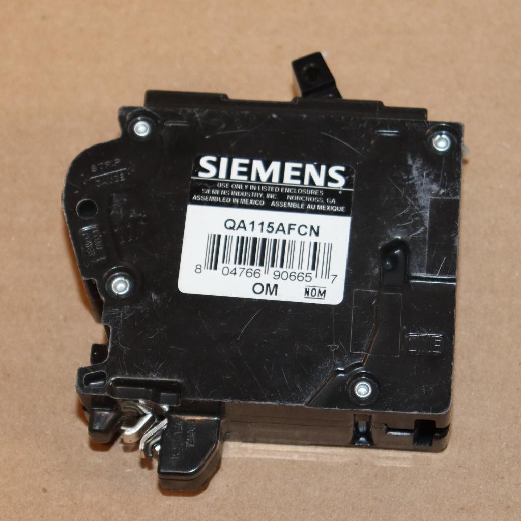 One Siemens QA115AFCN 1 Pole 15 Amp Arc Fault AFCI AFI Breaker GN#8