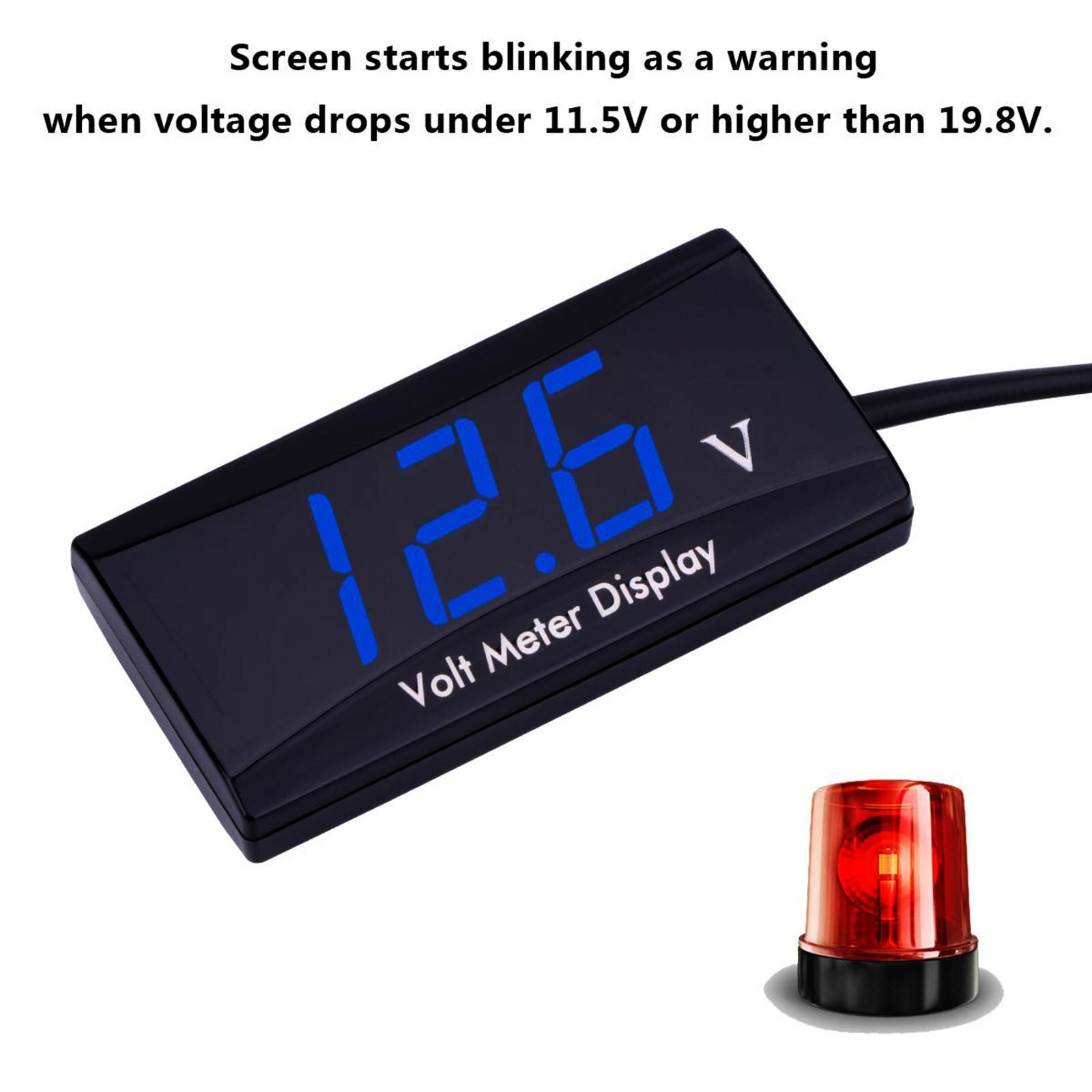 12V Digital LED Display Voltmeter Voltage Gauge Panel Meter Car Motorcycle