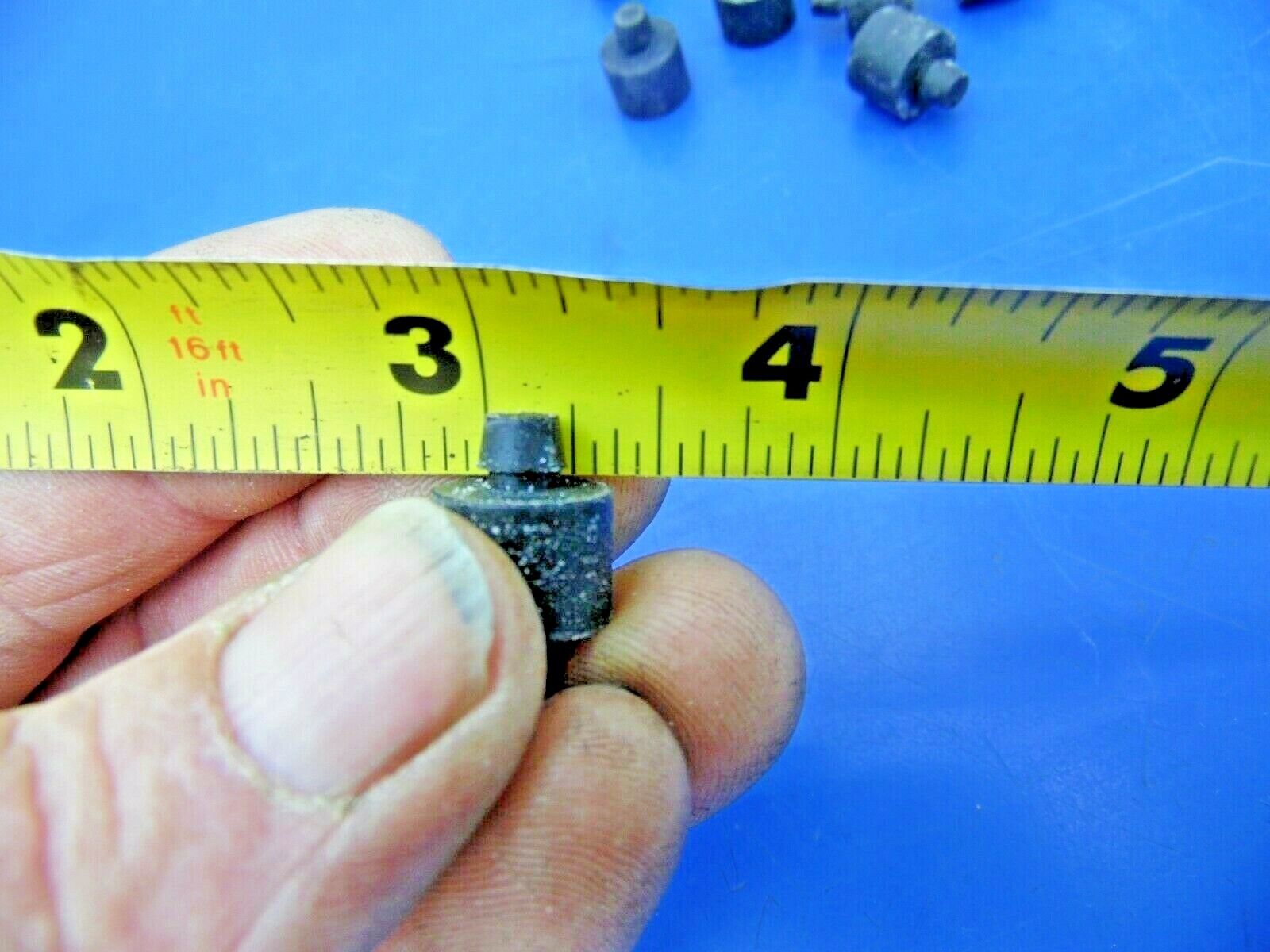 7/16” Tall Rubber Push-In Bumper,Fits 3/16” Hole x 1/2” OD,Lot of 12