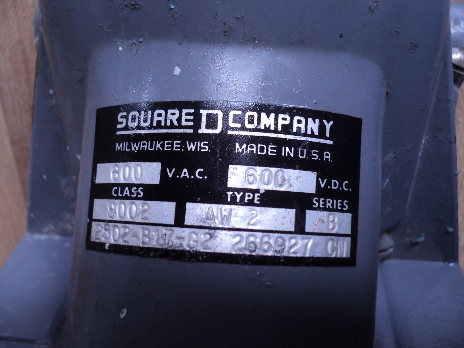 Square D Foot Control Switch Foot Pedal 600 Volt AC or DC Class 9002 Type AW 2