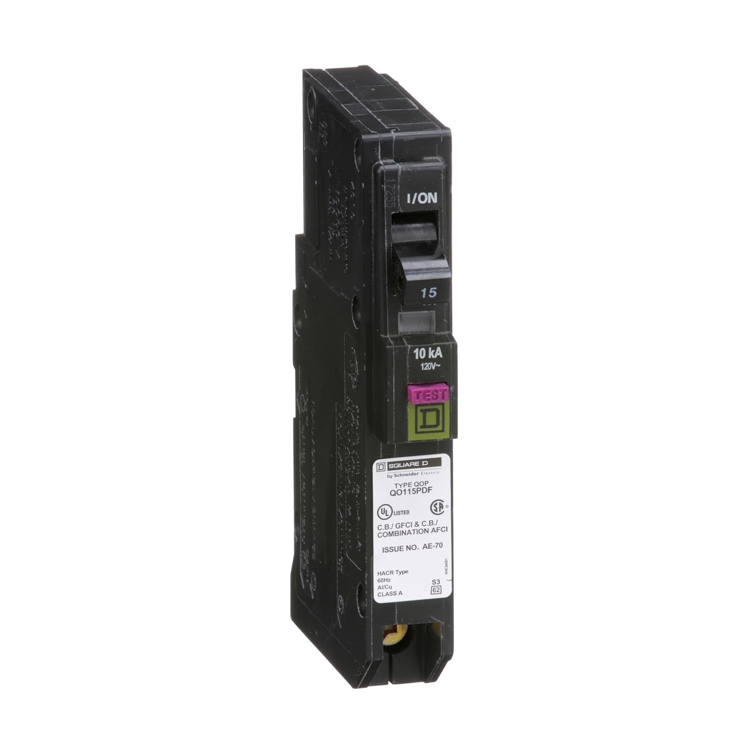 by Schneider Electric – QO Plug-In Mount 15 Amp Single-Pole Dual Function CAF…