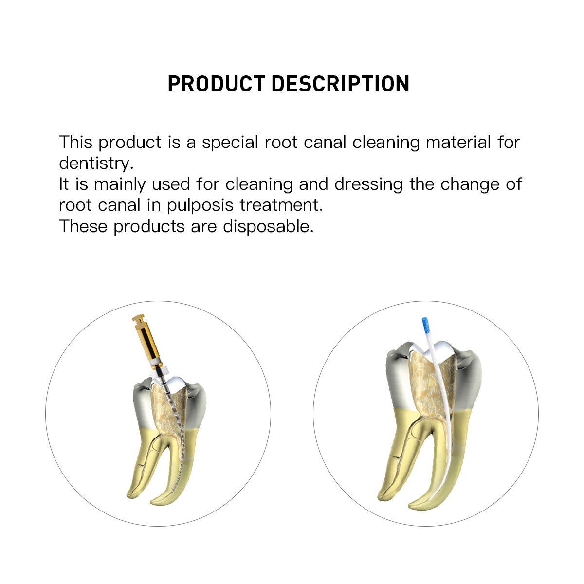 Dental Endo Root Canal Obturating Points/Absorbent Paper Points 0.2-0.6 Taper