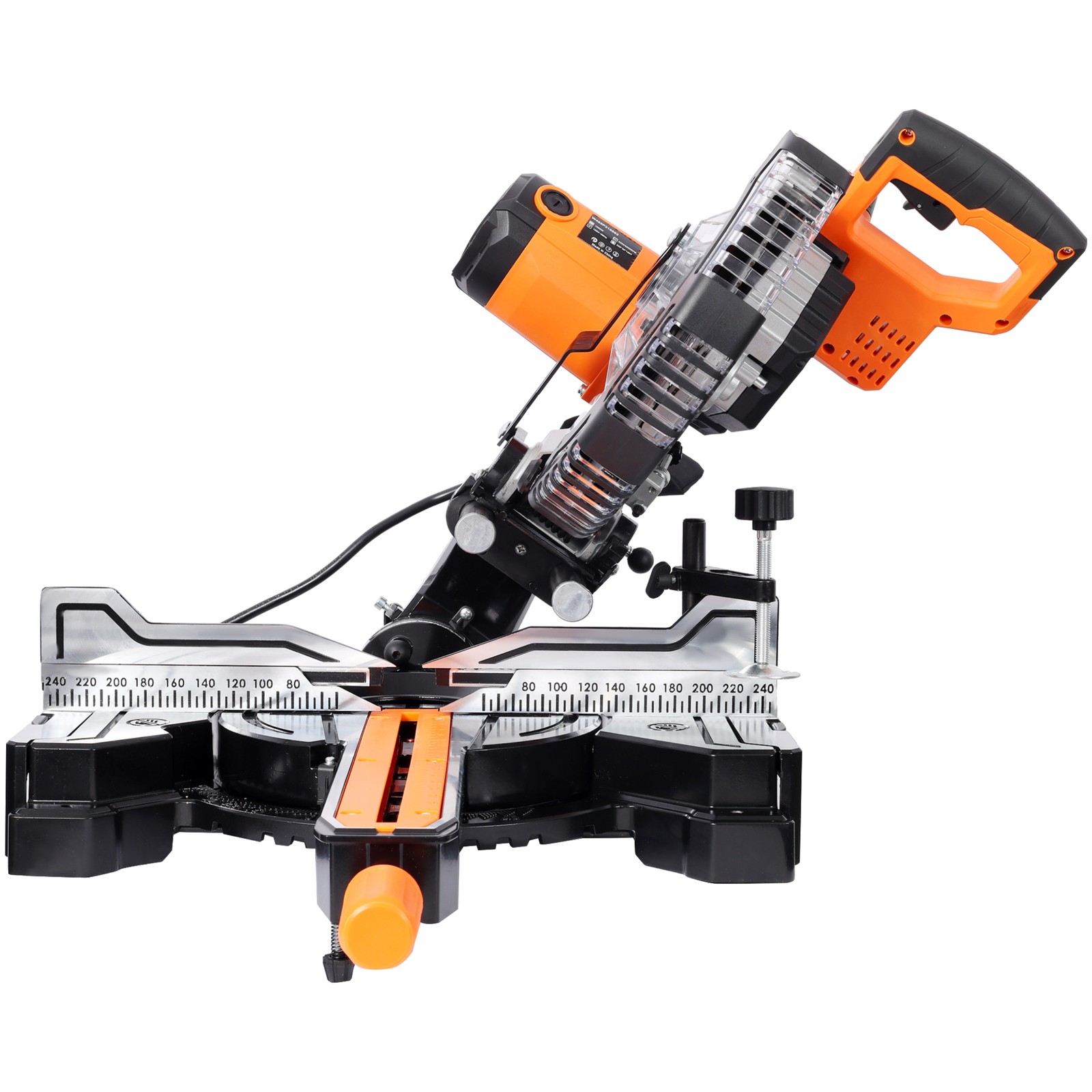 10″Dual Bevel 2 Speed Sliding Miter Saw w/LED,48T Blade,0-45°Bevel,5000/3200 RPM