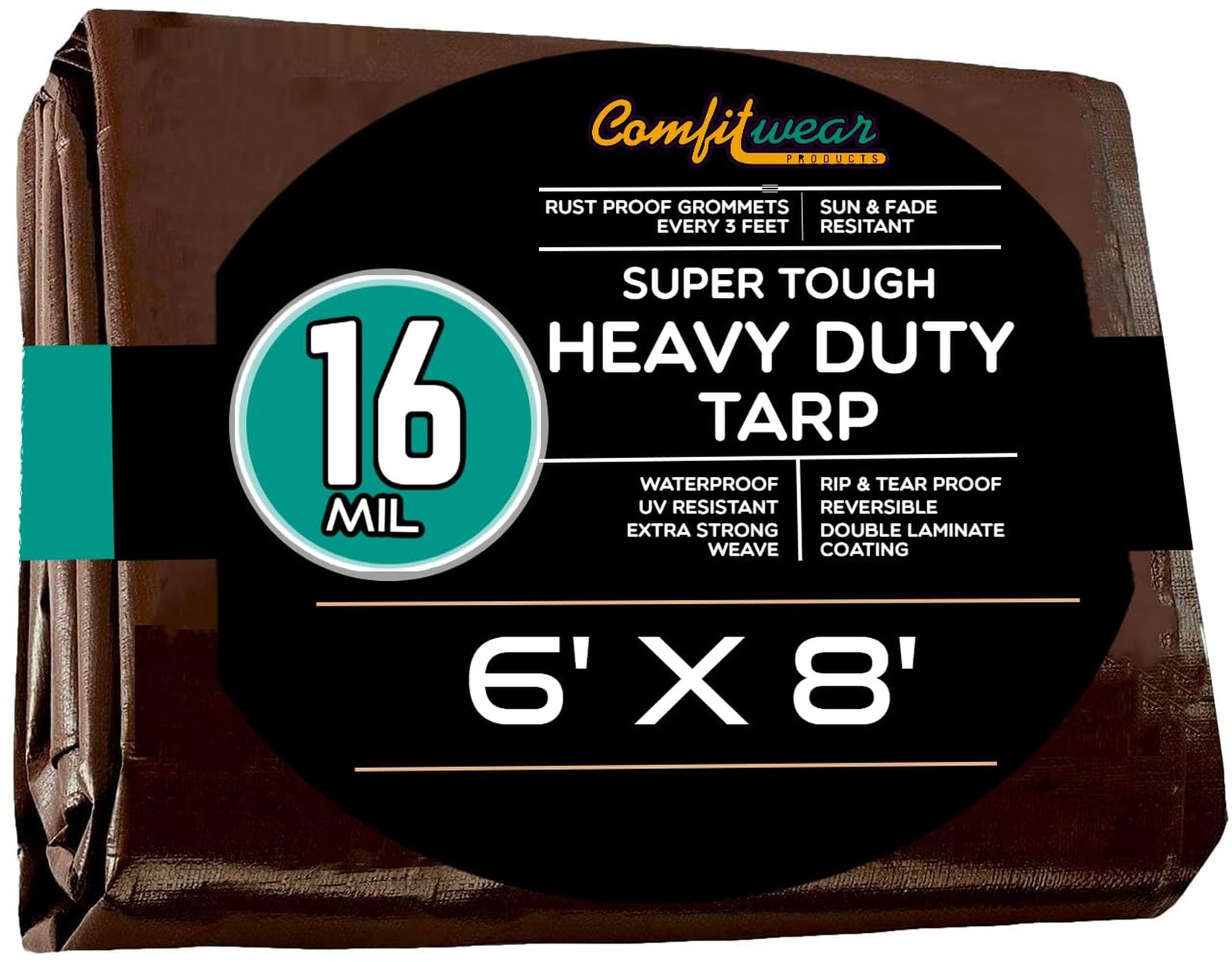 16 MIL Heavy Duty Tarp – Multi-Purpose Extra Heavy Duty Tarps – Car, Boat, Ca…