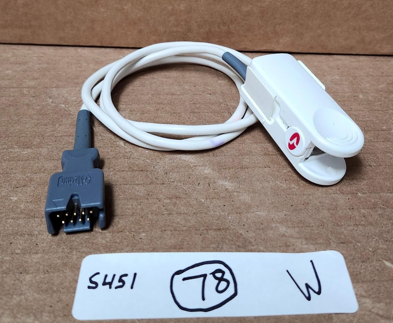 MASIMO 1863 ADULT SPO2 FINGER CLIP SENSOR CABLE ! S451 W