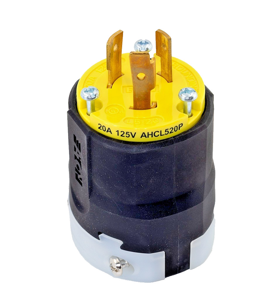 Eaton AHCL520P Industrial Locking Plug NEMA L5-20P 20A 125V 2-Pole 3-Wire