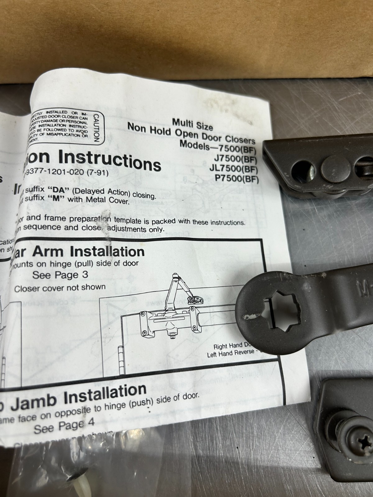 Norton 7500 Series Barrier Free Commercial Door Closer New Open Box
