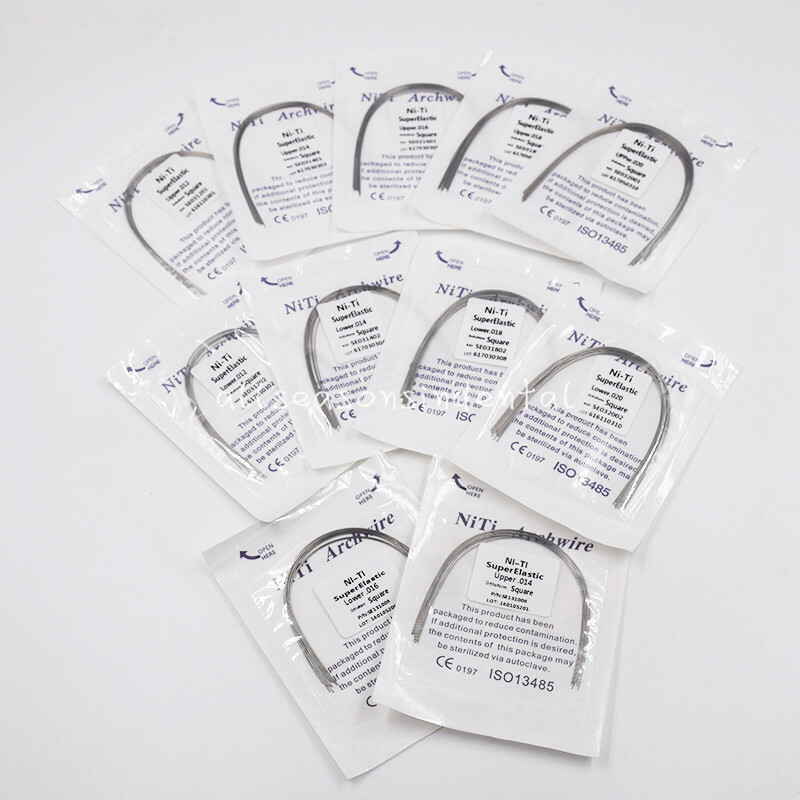 100 Pack Dental Super Elastic Arch Wire Niti Round Ovoid/Natural/Square 3 Form