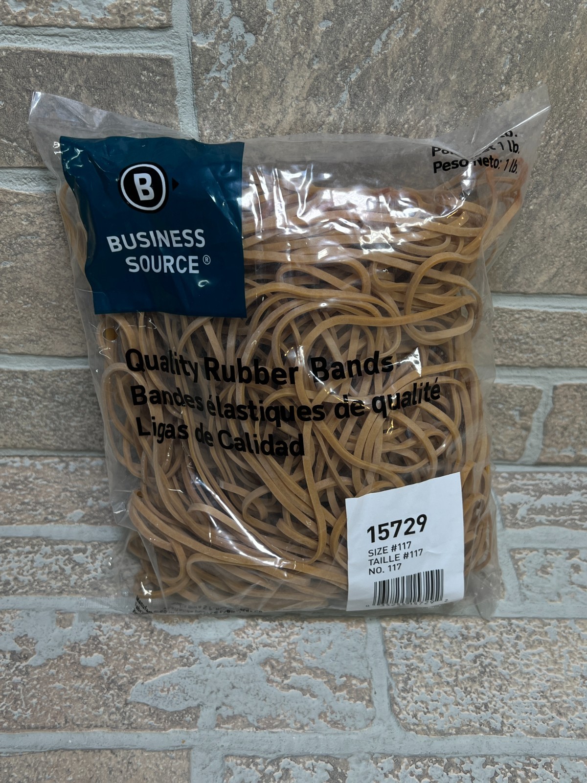 Business Source Quality Rubber Bands Size 117, 7″ x 0.1″, 1 Pounds NEW