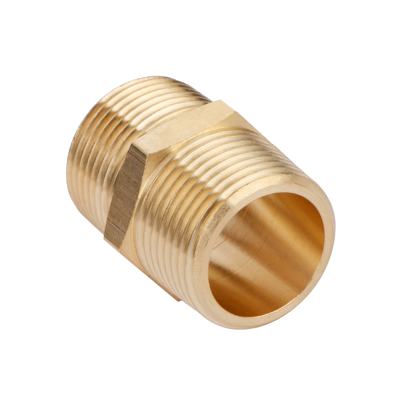 U.S. Solid Brass Fitting Hex Nipple NPT 3/4″ Male x 3/4″ Male, 1pc