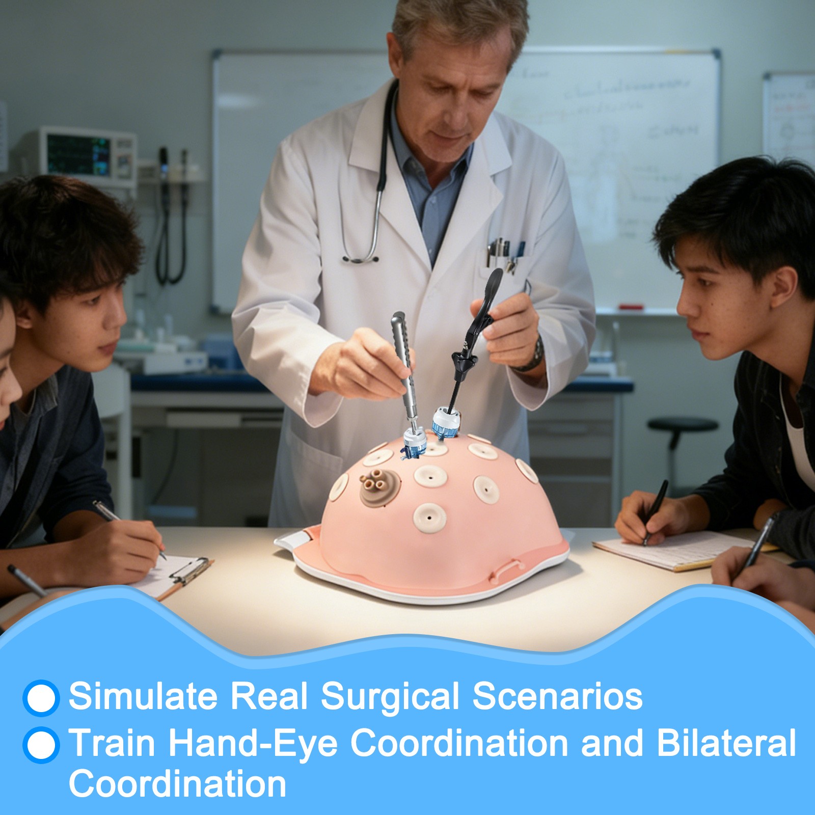 Laparoscopic Surgery Simulator – Portable Trainer w/ Modules for Med Students