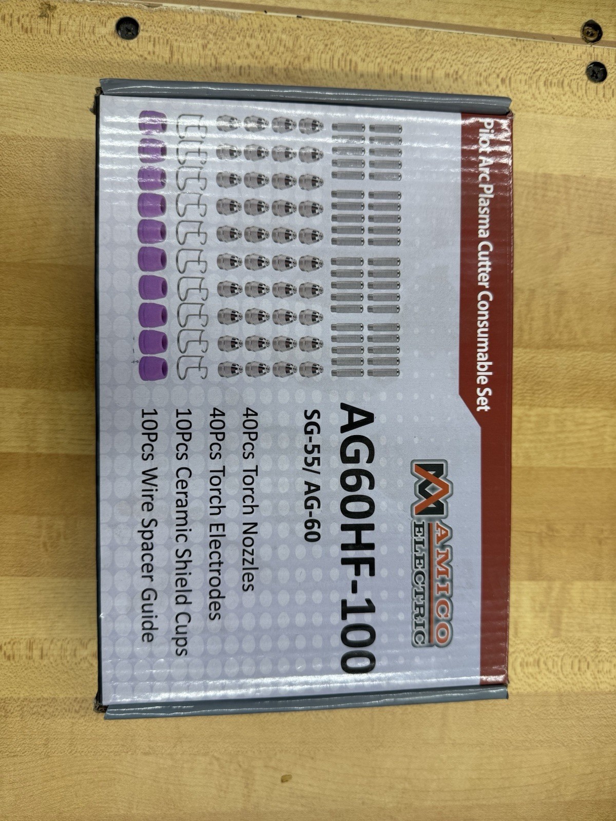 Amico Electric Pilot Arc Plasma Cutter Consumables AG60HF-100 SG-55/AG-60