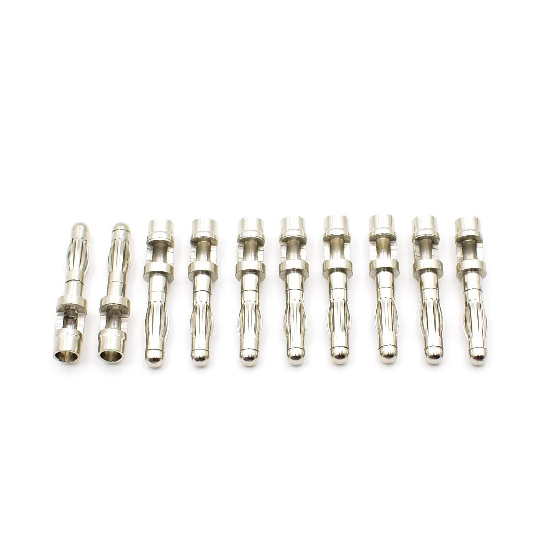 10Pcs 4mm Banana Plugs Solder DIY Banana Plug Connectors Adapters for Multimeter