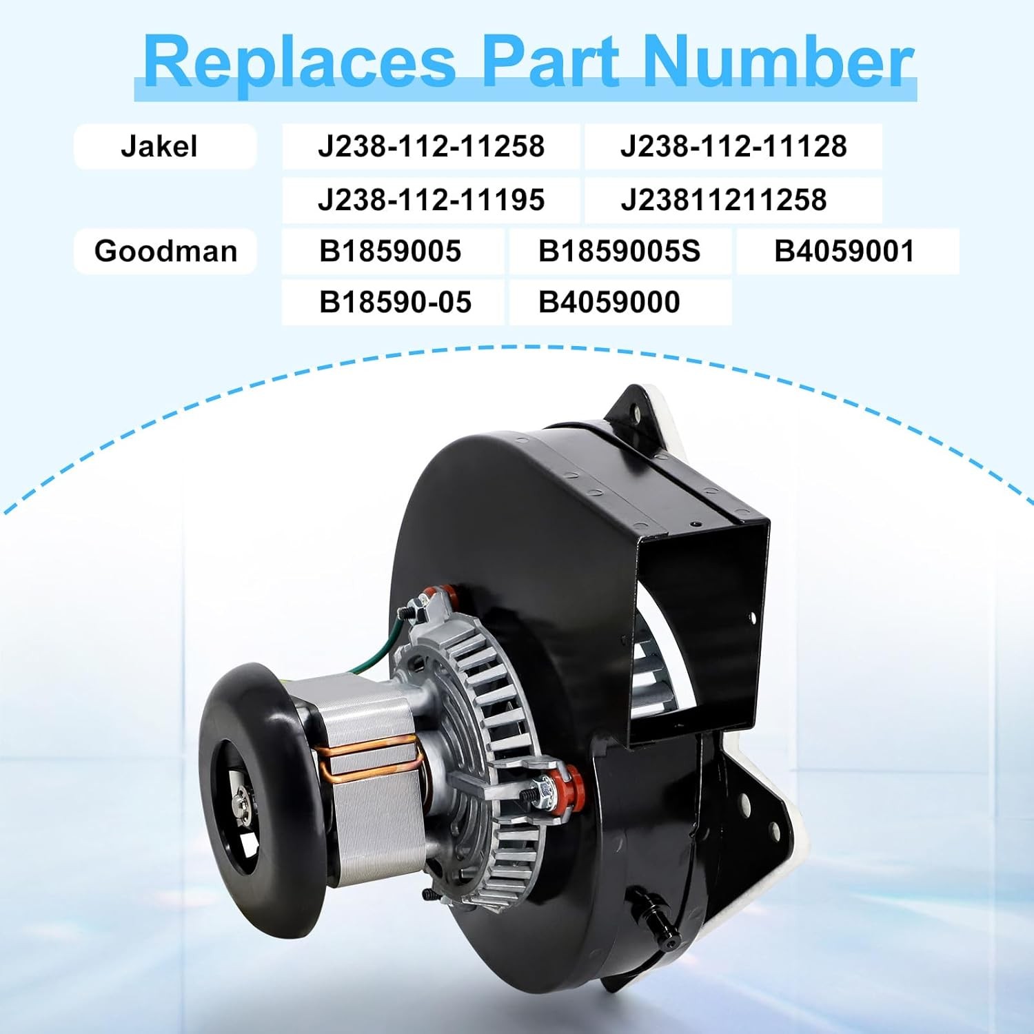 Furnace Draft Inducer Blower Fan Motor for Jakel J238-112-11128, J238-112-11258