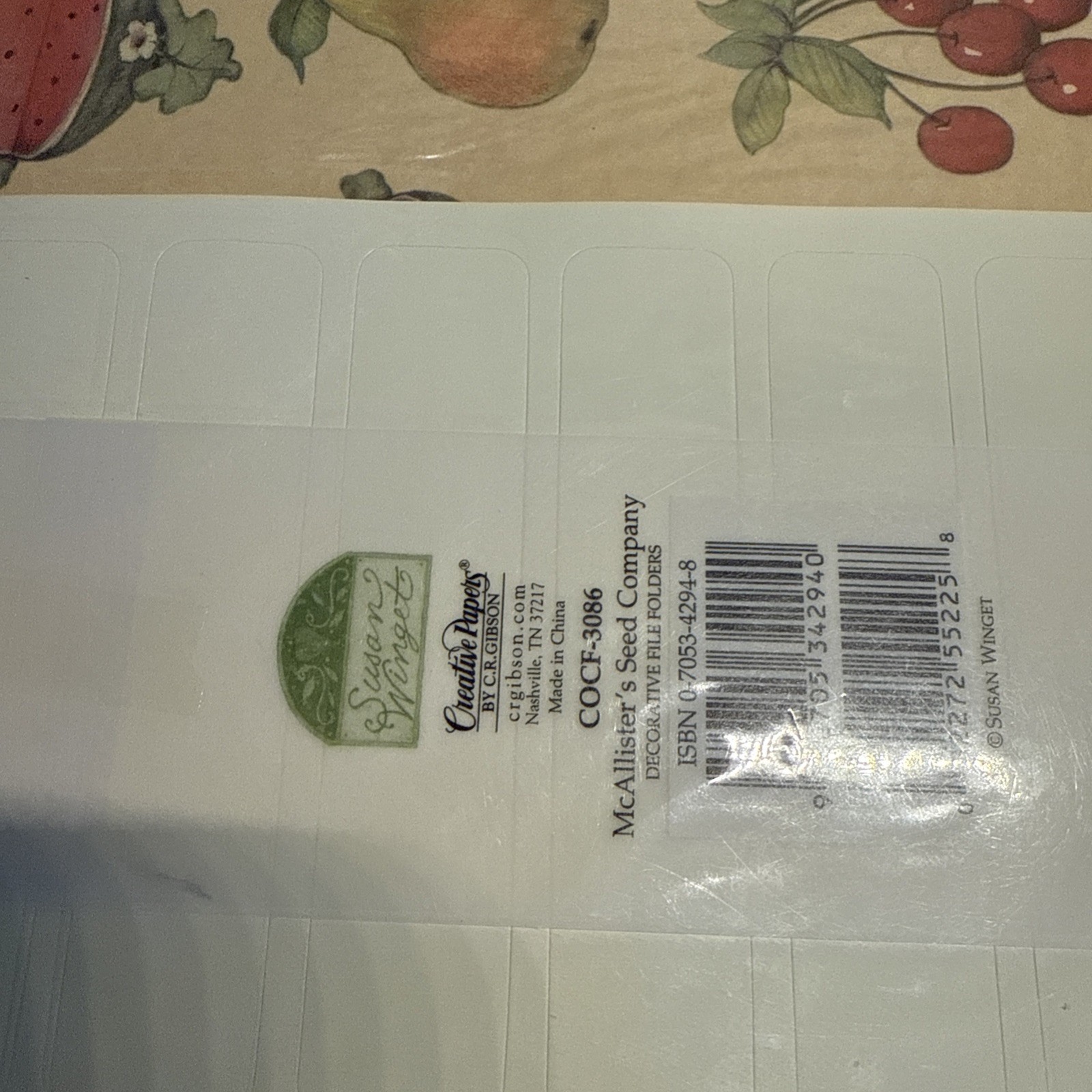 File Folders Decorative Fancy Floral Fruit Country Farm VTG NEW 2 PACKS SEALED