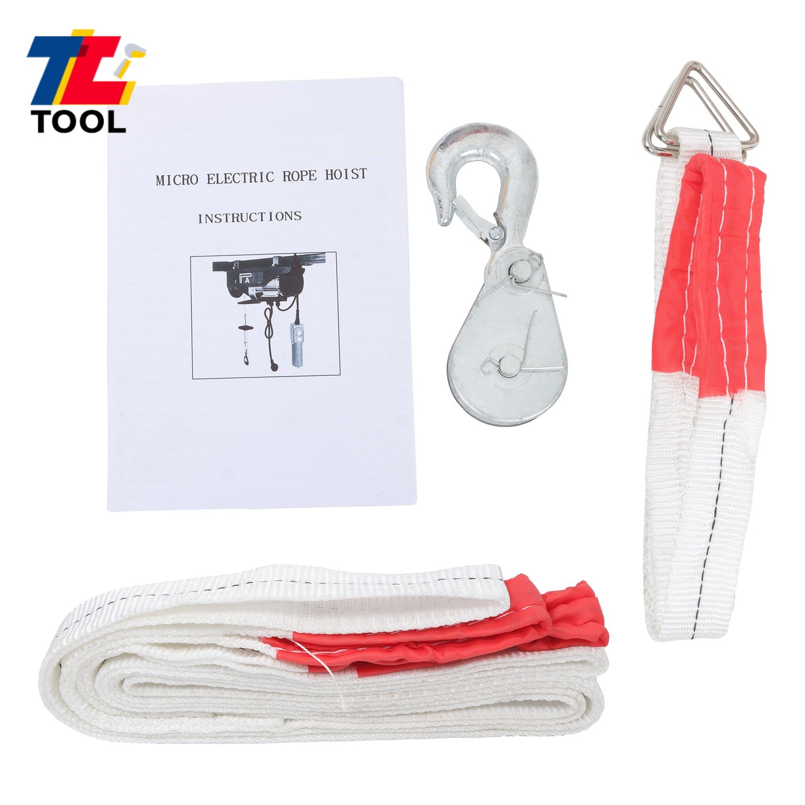 880LBS Mini Electric Hoist 14 FT Wired Remote Control 110V 980W Height 20-40 FT