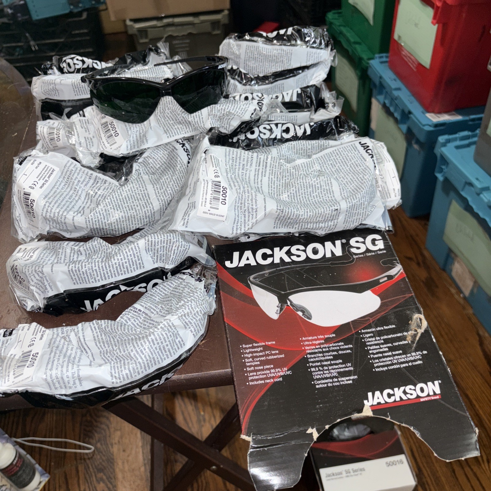 Lot Of (15) Jackson Safety Brand SG Series 50010 Lens IR SH 5.0 Lightweight NEW