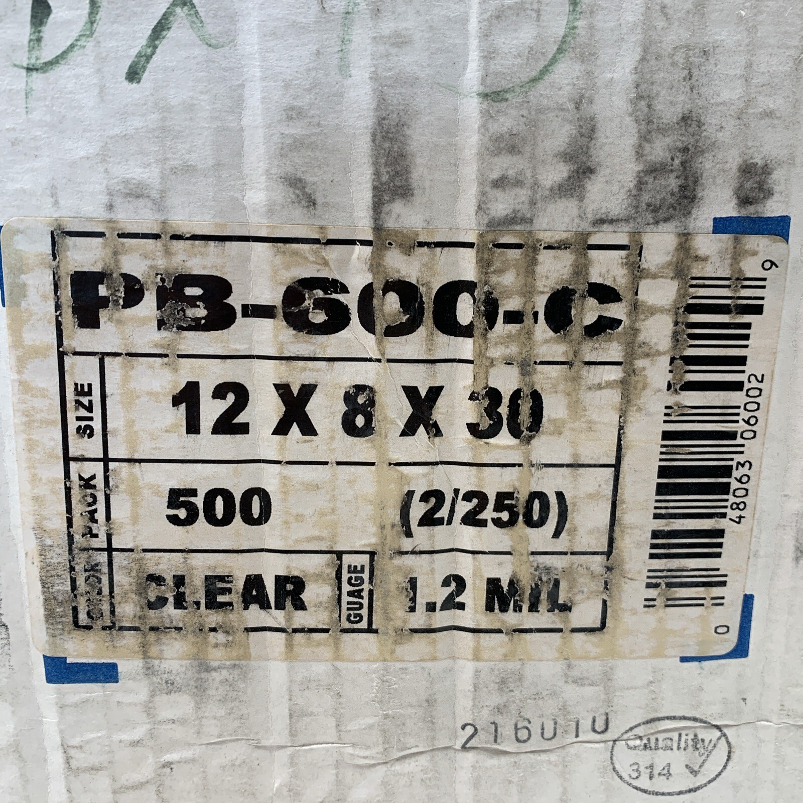 (500-Pack) Pitt Plastics 1.2 MIL Clear Poly Bags 12″ x 8″ x 30″ Deep/Long/Tall