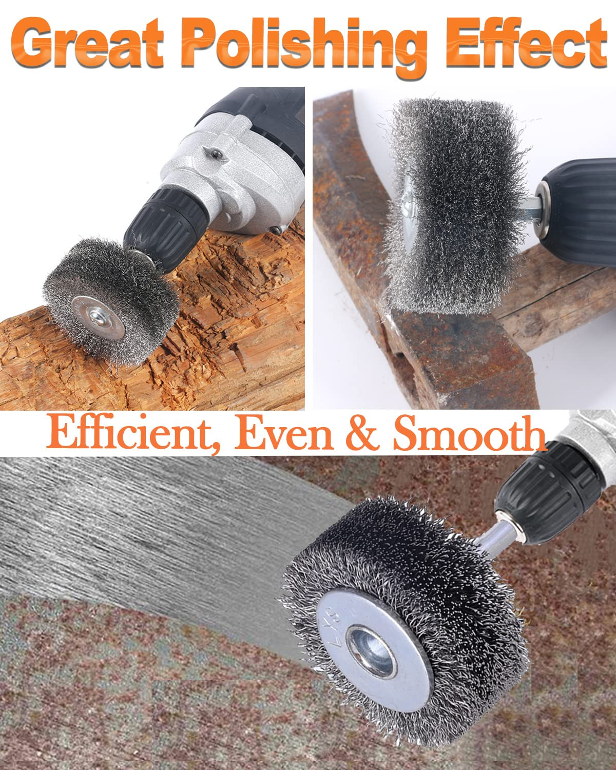 2 Pack 2 Inch Wire Wheel Brush for Drill Attachment – Heavy Duty Carbon Steel Br