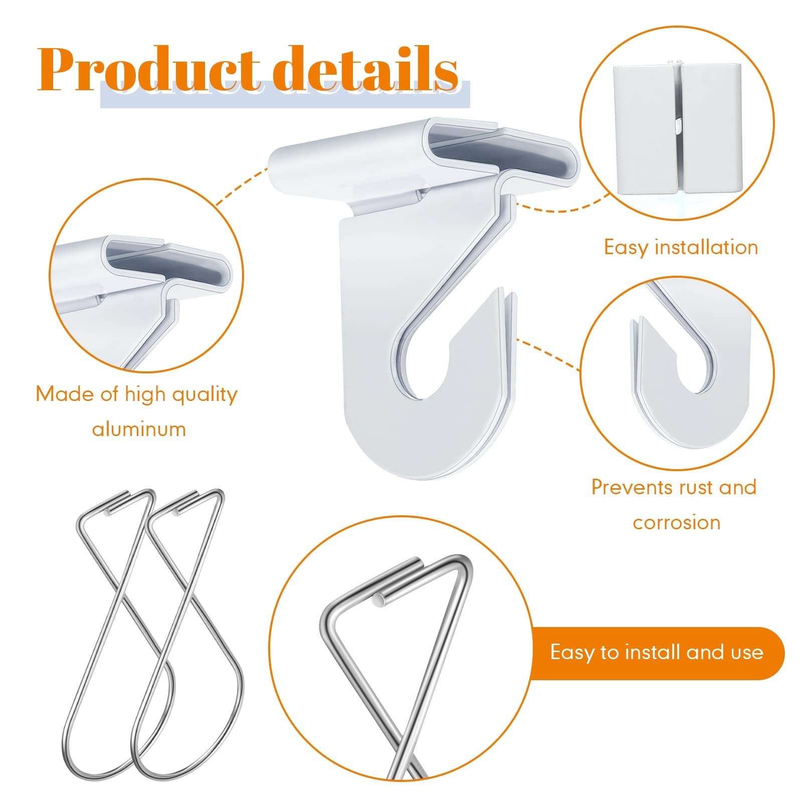Vicenpal 100 Pcs Drop Ceiling Hooks Bulk for Classrooms Offices Hanging Set, …