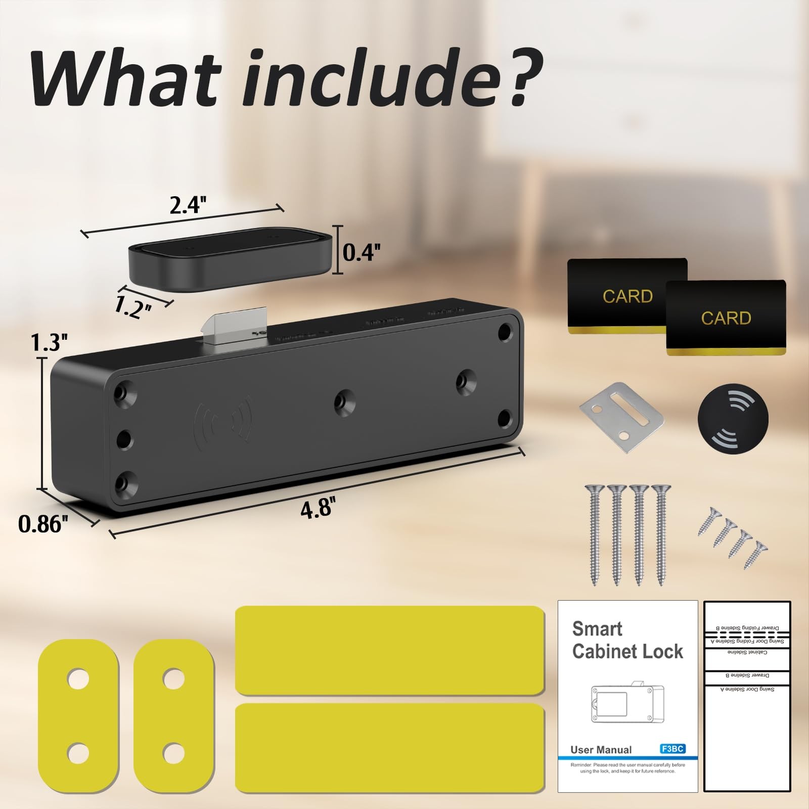 RFID Cupboard Lock, Bluetooth Electronic Child Proof Cupboard Cabinet Drawer …