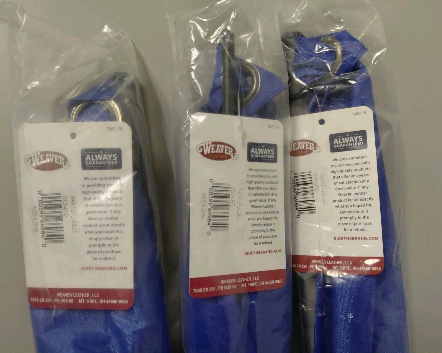 Weaver Livestock Training Lot – 3 Blue Training Flags & A Dressage Whip