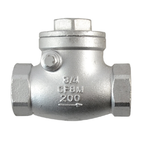 3/4 inch Swing one-way Check Valve Stainless Steel NPT Threaded 200PSI CF8M