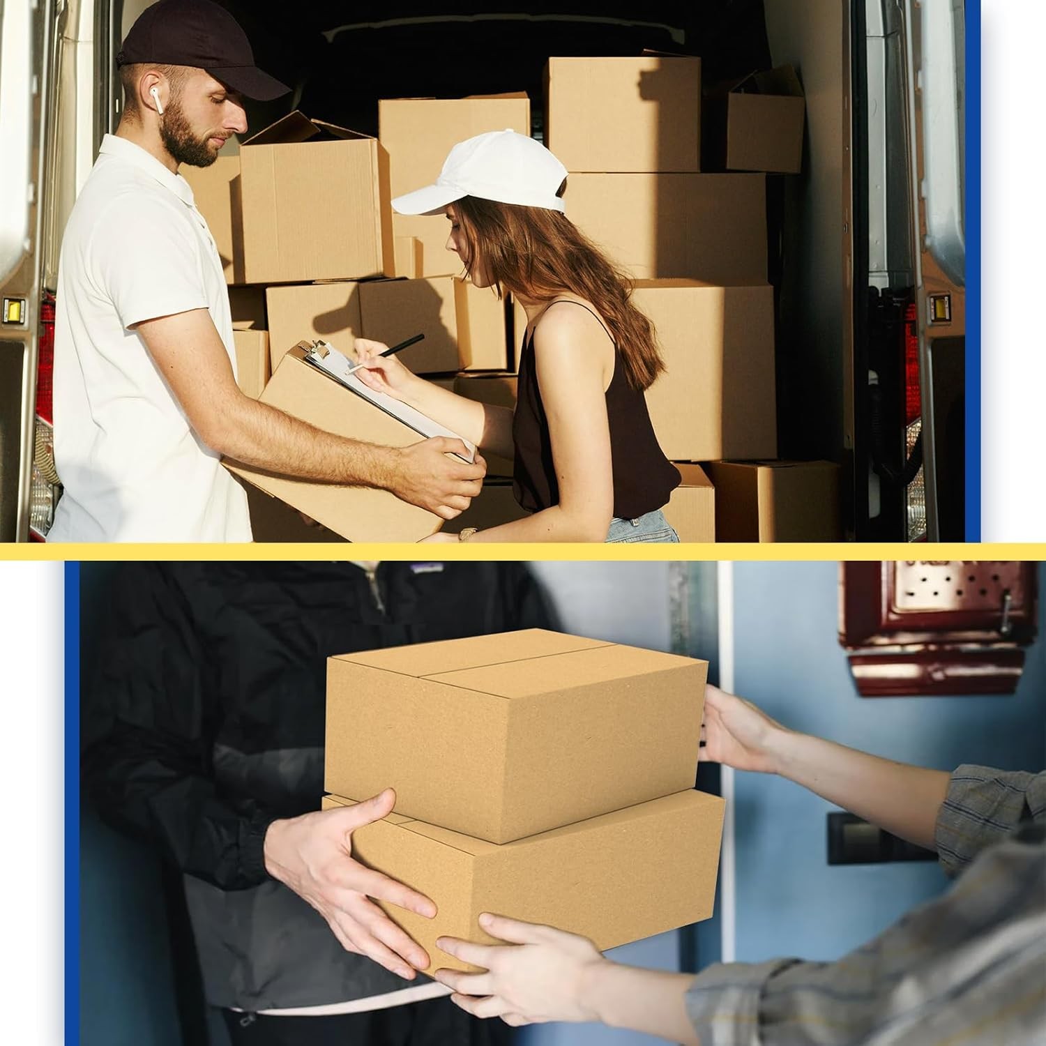 30 Pack 8x6x4 inches Small Shipping Boxes Brown Corrugated Cardboard Boxes for P