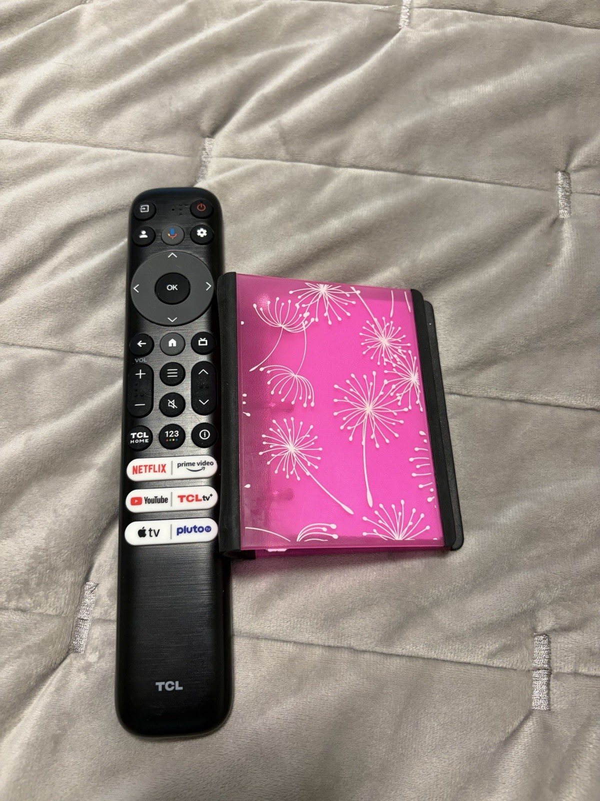 Pink/Black Floral Dandelion Mini 3-Ring Daily Use Binder Notebook