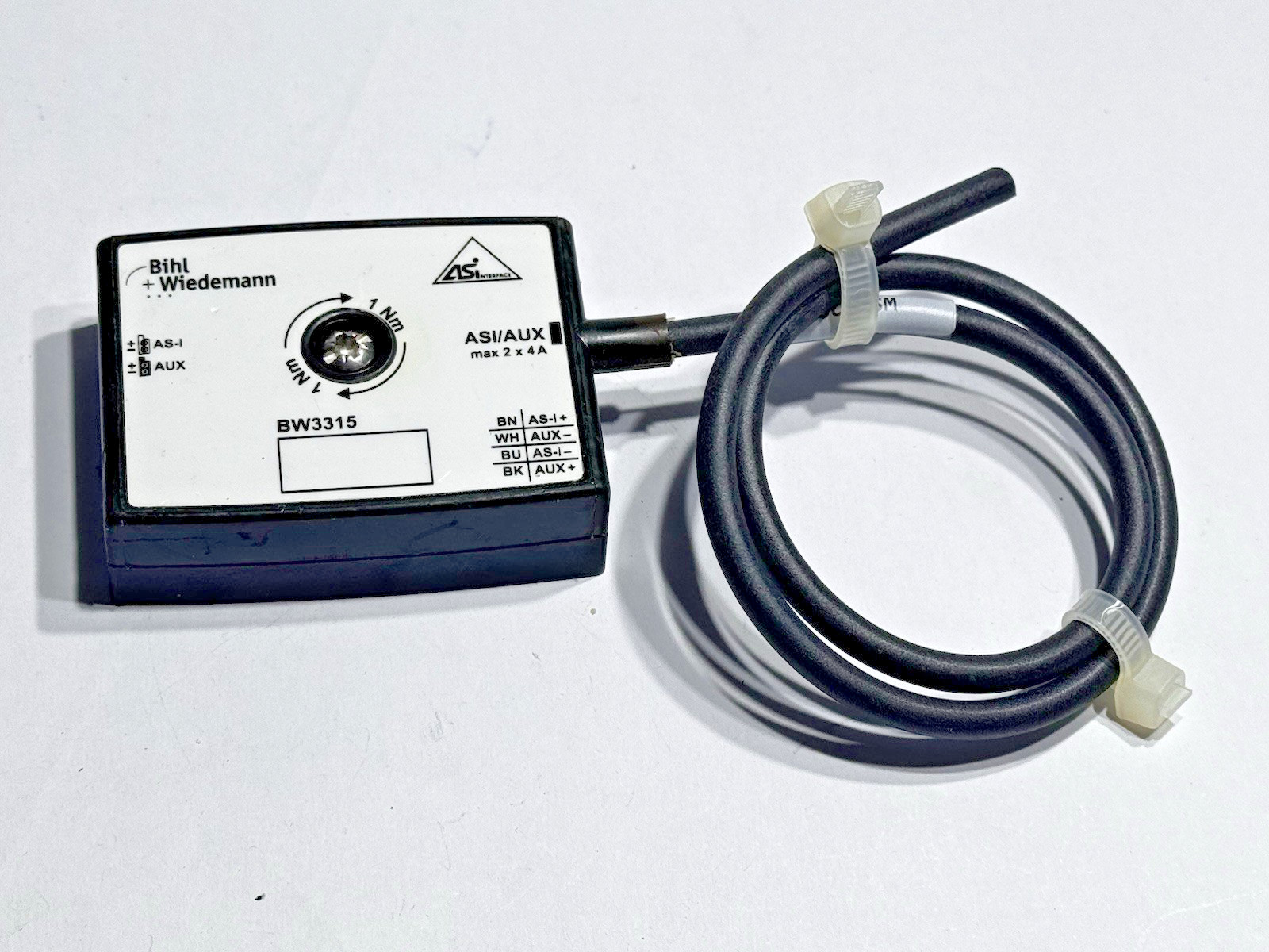 Bihl Wiedemann BW3315 Passive Distributor ASi/AUX to 1 x 1-2′ Cable 19mm Depth