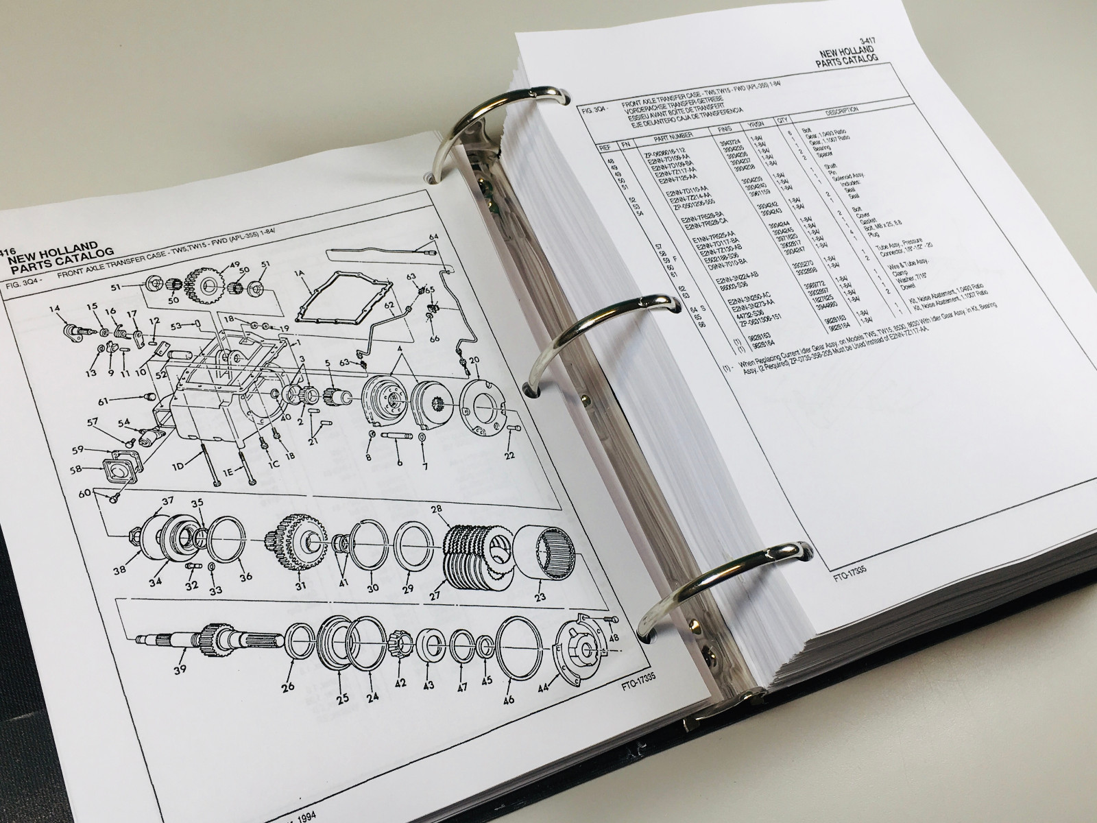 Ford 7810 7910 8210 8530 8630 8730 8830 Tractor Parts Manual Catalog Assembly