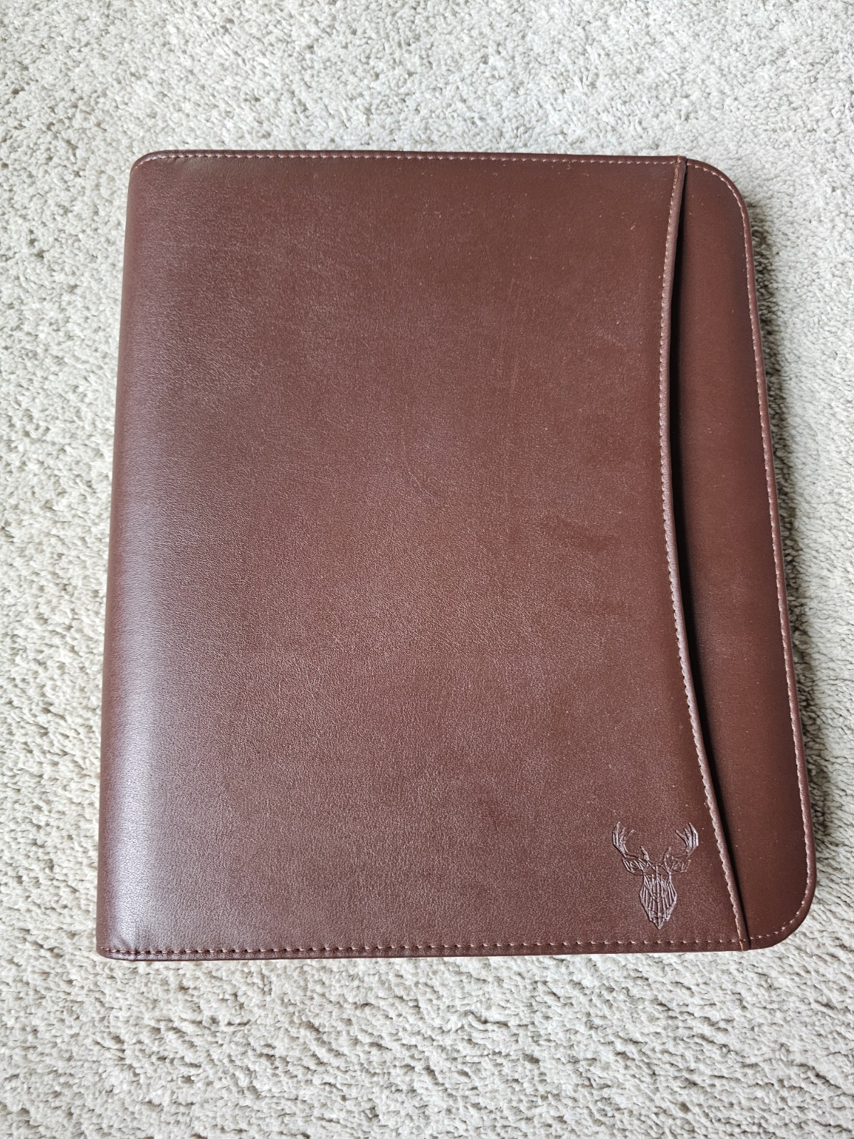 Wundermax Portfolio Binder Zipper Padfolio Vegan Leather Business Organizer