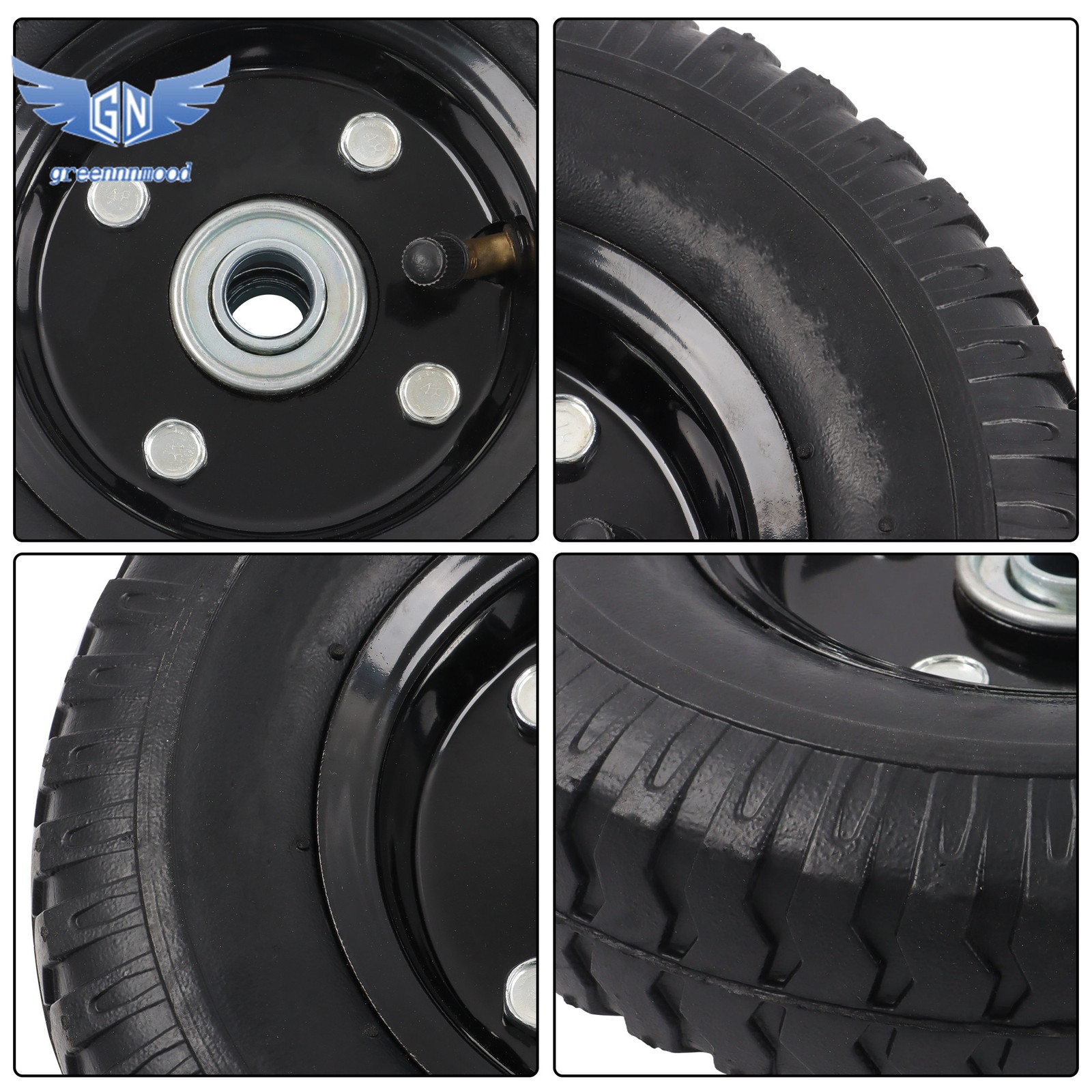 All Terrain Wheel Kit, Fits iQ3500 Generator, Solid Never Flat Tires Black