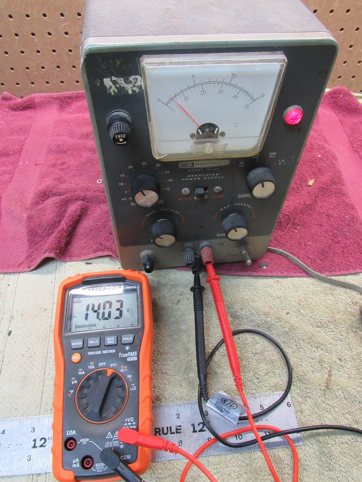 Vintage Heathkit IP-20 Regulated Power Supply for Restoration