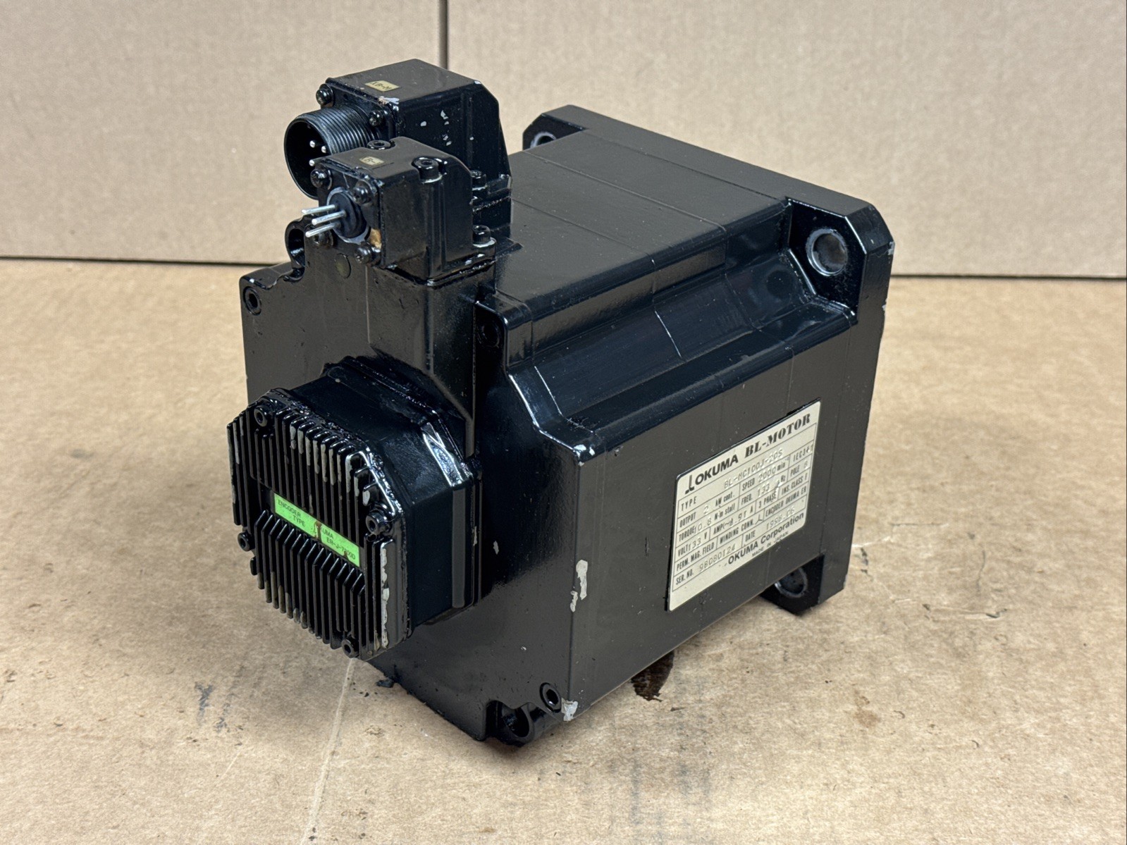 OKUMA BL-MC100J-20S BL Motor 2000RPM 2kW ER-J-7200D WARRANTY FAST SHIPPING