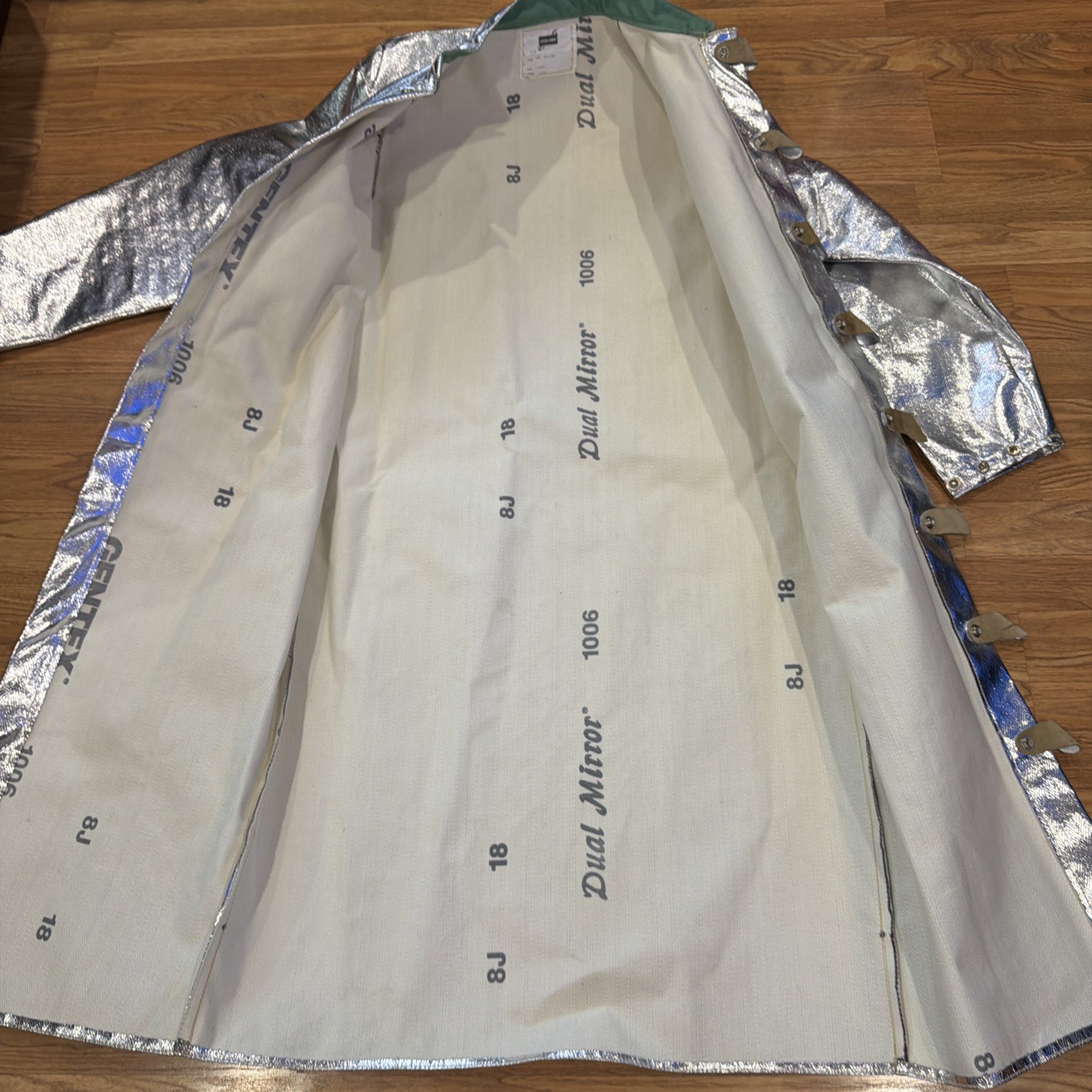 Steel Grip ARL 400-50 Aluminized Fire Coat Jacket Size L Heat Resistant Safety