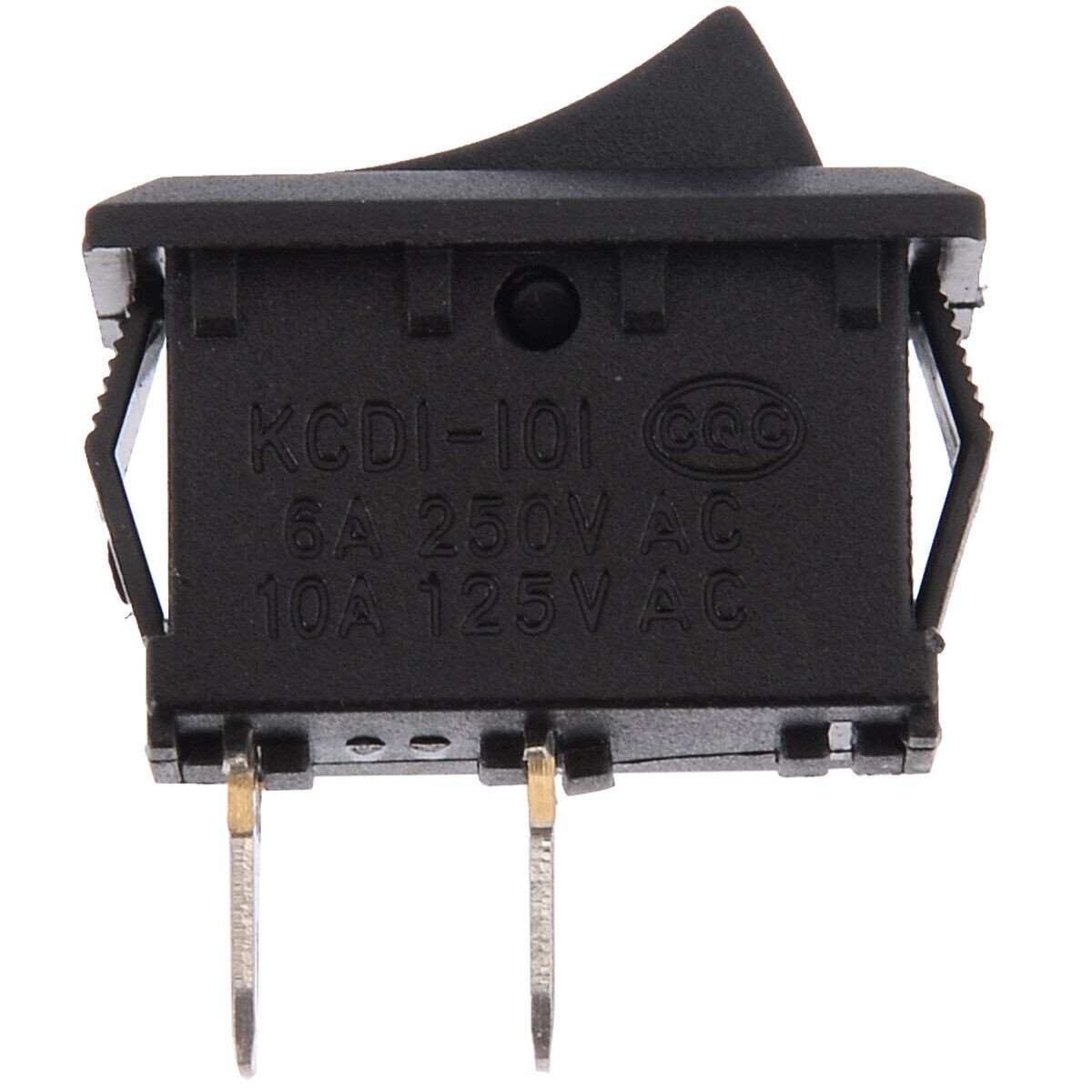 1/2″ x 3/4″ SPST On/Off Black Rocker Switch Rectangular DC 12V/5A 10A/125V AC