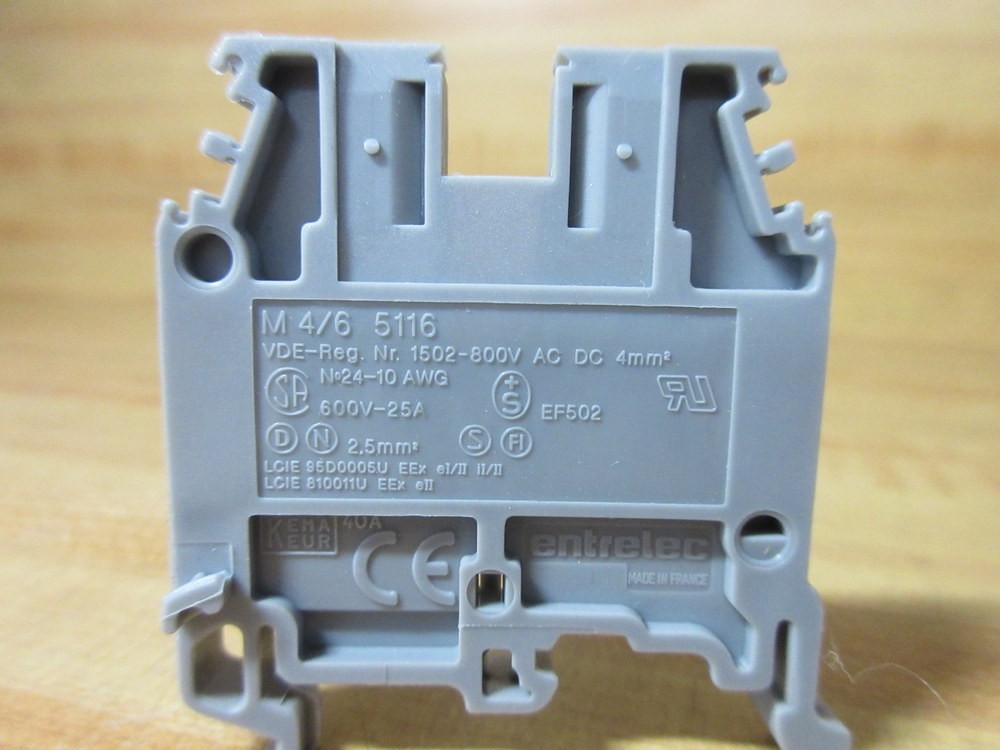 Entrelec ABB M4/6 5116 Block 1SNA115116R0700 Grey (Pack of 7)