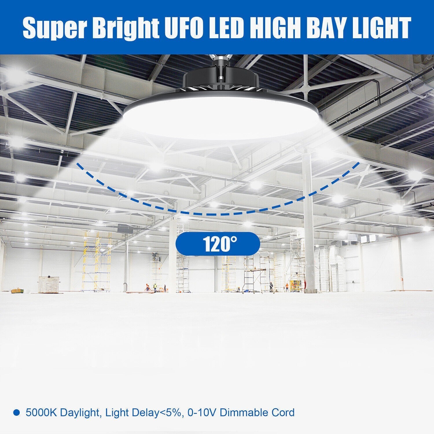 150W LED UFO High Bay Light 480V High Voltage Commercial Warehouse Led Shop Lamp