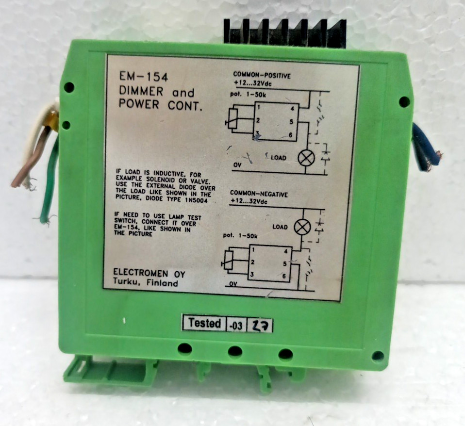 Electromen EM-154 Dimmer & Power Controller 12–32VDC Industrial Module Finland