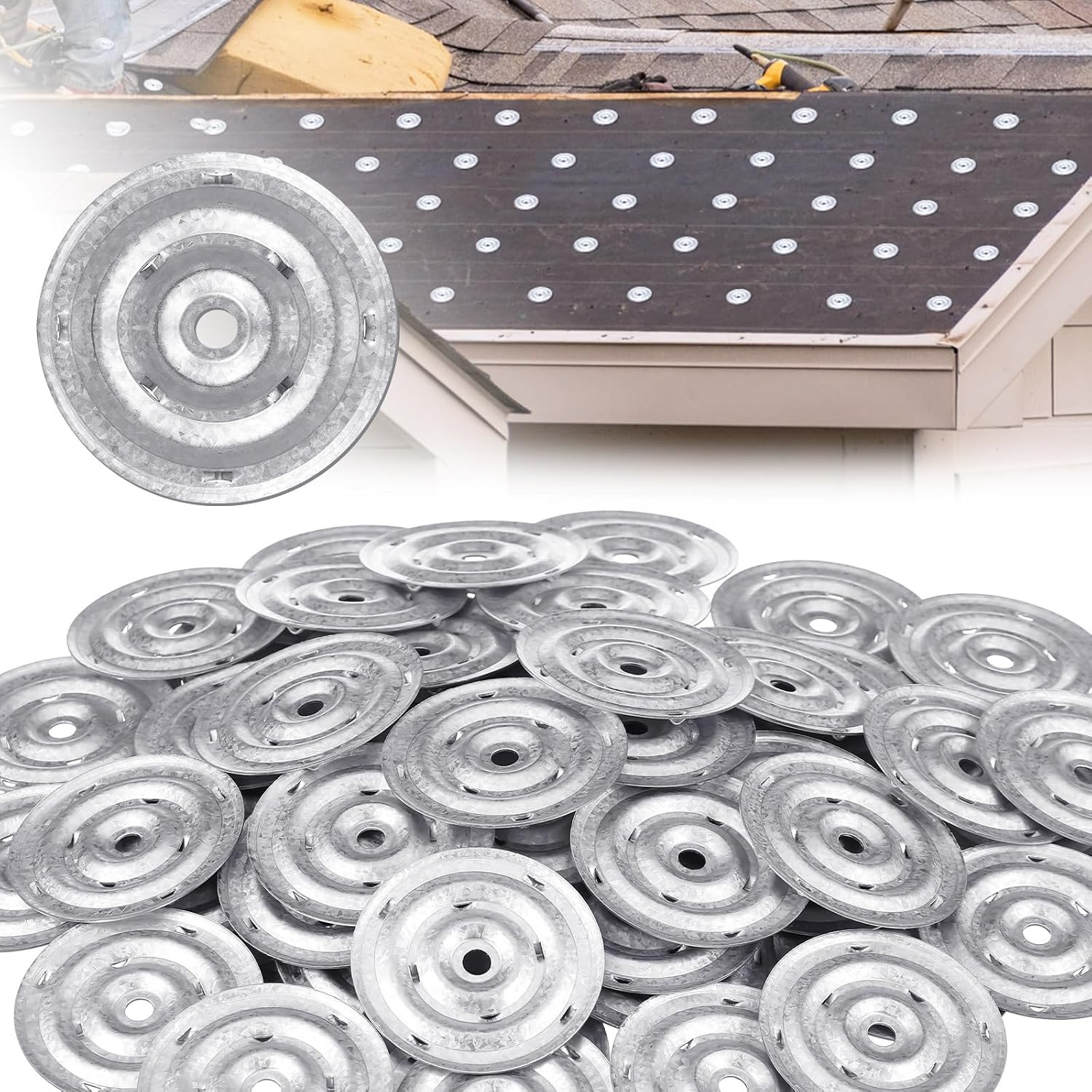 Roofing Insulation Barbed Plates Galvanized Metal Membrane Stress Plat