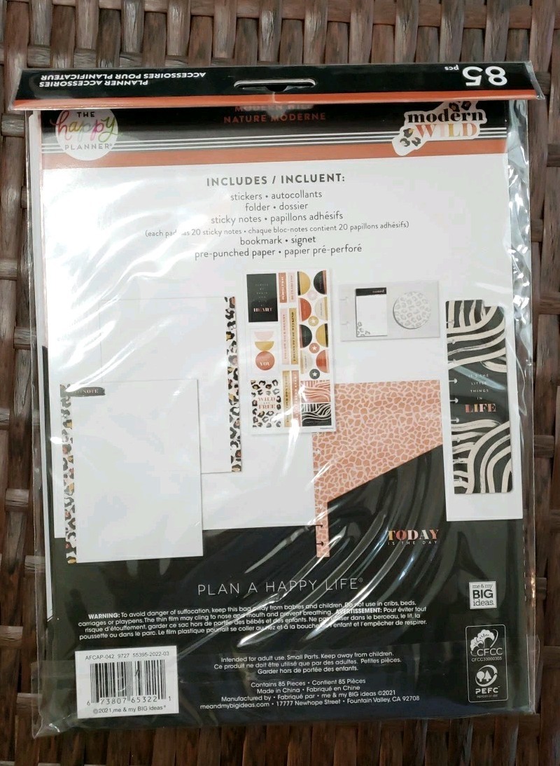 The Happy Planner Modern Wild Planner Accessories & Pen Case Pouch Small Bundle