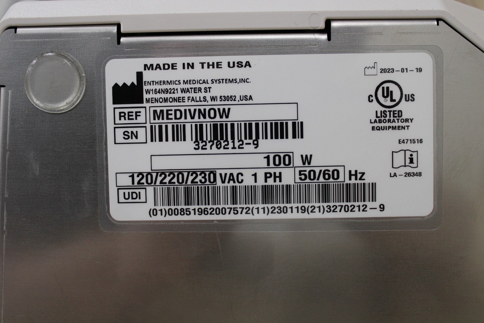 Enthermics/Medline ivNOW 3 Shelf Fluid Warmer Ref MEDIVNOW
