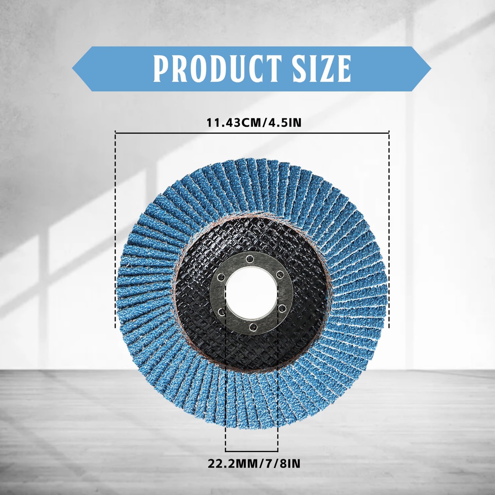 waltyotur 100-Pack Flap Discs Grinding Wheel 40 Grit, 4-1/2 x 7/8 40 Grit