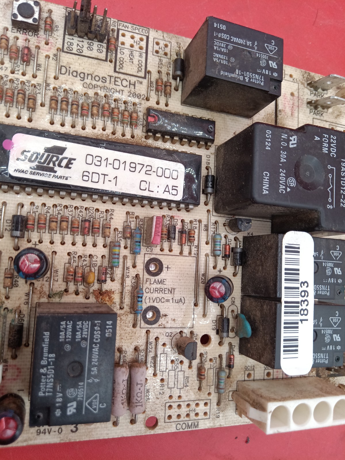 York Coleman Luxaire 031-01972-000 Furnace Control Board Source1 Works Tested