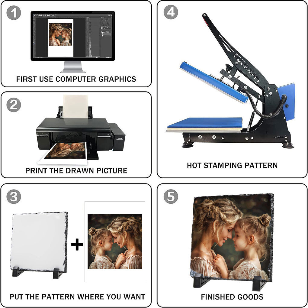 28pcs 5.9″ x 7.87″ RECTANGLE SUBLIMATION ROCK SLATE BLANKS PRINTABLE PHOTO